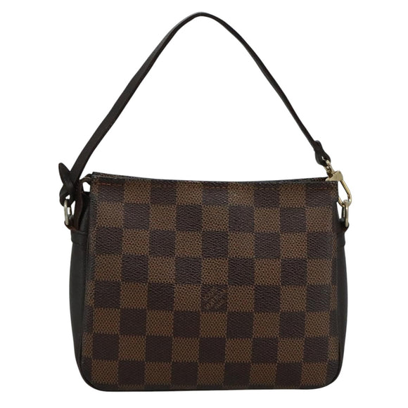LOUIS VUITTON Damier Ebene Trousse Makeup Pouch N51982 LV Auth ki5364