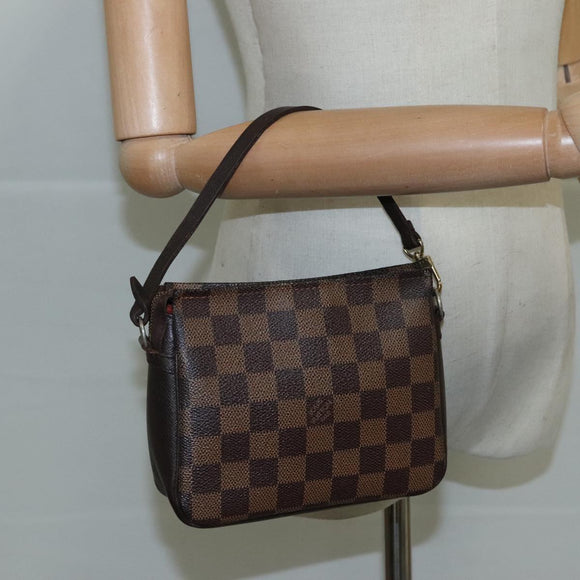 LOUIS VUITTON Damier Ebene Trousse Makeup Pouch N51982 LV Auth ki5364A