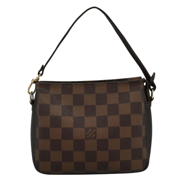 LOUIS VUITTON Damier Ebene Trousse Makeup Pouch N51982 LV Auth ki5364