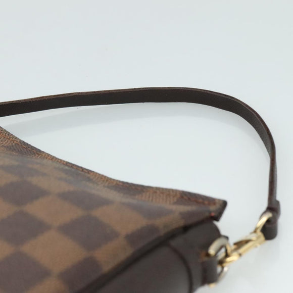 LOUIS VUITTON Damier Ebene Trousse Makeup Pouch N51982 LV Auth ki5364