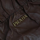 PRADA Tote Bag Leather 2way Brown Auth ki5372-17