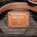 PRADA Tote Bag Leather 2way Brown Auth ki5372-18