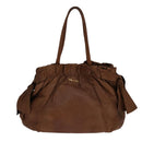 PRADA Tote Bag Leather 2way Brown Auth ki5372-13