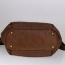 PRADA Tote Bag Leather 2way Brown Auth ki5372-5
