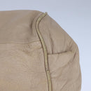 Chloe Etel Hand Bag Leather 2way Beige Gold Auth ki5376-14