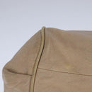 Chloe Etel Hand Bag Leather 2way Beige Gold Auth ki5376-15