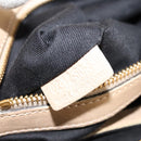 Chloe Etel Hand Bag Leather 2way Beige Gold Auth ki5376-12