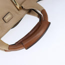 Chloe Etel Hand Bag Leather 2way Beige Gold Auth ki5376-7