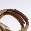 Chloe Etel Hand Bag Leather 2way Beige Gold Auth ki5376-8