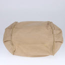 Chloe Etel Hand Bag Leather 2way Beige Gold Auth ki5376-5