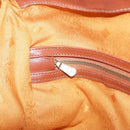 MCM Vicetos Logogram Mini Boston Bag PVC Leather 2way Brown Gold Auth ki5381-19