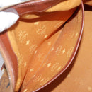 MCM Vicetos Logogram Mini Boston Bag PVC Leather 2way Brown Gold Auth ki5381-21