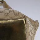 GUCCI GG Canvas Sherry Line Tote Bag Beige Gold pink 131230 Auth ki5389-14