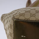 GUCCI GG Canvas Sherry Line Tote Bag Beige Gold pink 131230 Auth ki5389-15