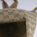 GUCCI GG Canvas Sherry Line Tote Bag Beige Gold pink 131230 Auth ki5389-16