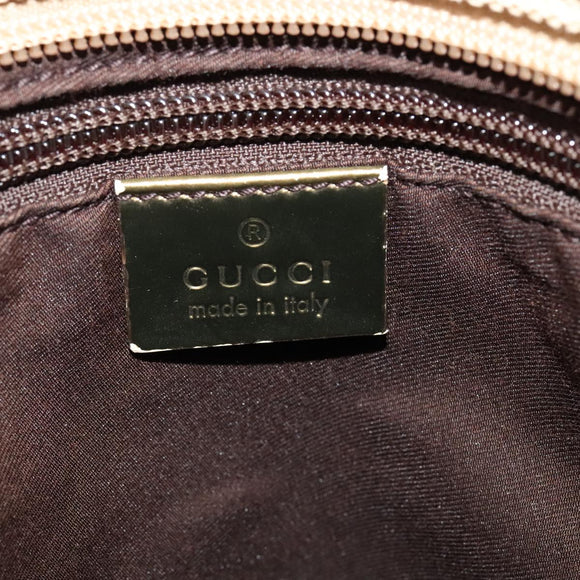 GUCCI GG Canvas Sherry Line Tote Bag Beige Gold pink 131230 Auth ki5389