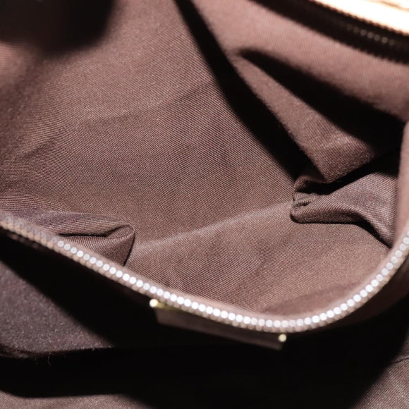 GUCCI GG Canvas Sherry Line Tote Bag Beige Gold pink 131230 Auth ki5389