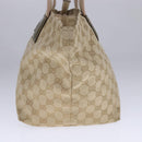 GUCCI GG Canvas Sherry Line Tote Bag Beige Gold pink 131230 Auth ki5389-4