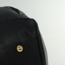 VERSACE Sunface Boston Bag Leather 2way Black Gold Auth ki5390V-16