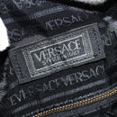 VERSACE Sunface Boston Bag Leather 2way Black Gold Auth ki5390V-10