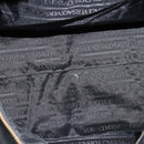 VERSACE Sunface Boston Bag Leather 2way Black Gold Auth ki5390V-11