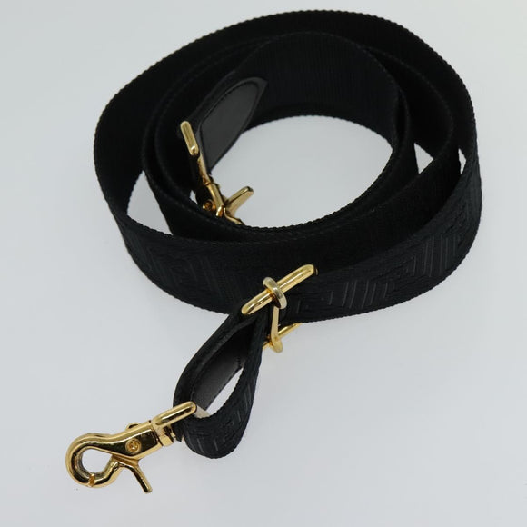 VERSACE Sunface Boston Bag Leather 2way Black Gold Auth ki5390V