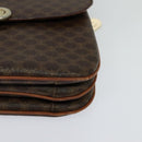 CELINE Macadam Canvas Shoulder Bag PVC Leather Brown Auth ki5395-15