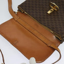CELINE Macadam Canvas Shoulder Bag PVC Leather Brown Auth ki5395-10