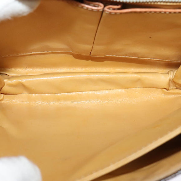CELINE Macadam Canvas Shoulder Bag PVC Leather Brown Auth ki5395