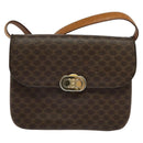 CELINE Macadam Canvas Shoulder Bag PVC Leather Brown Auth ki5395-13