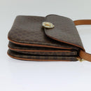 CELINE Macadam Canvas Shoulder Bag PVC Leather Brown Auth ki5395-4