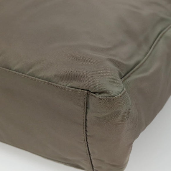 PRADA Tote Bag Nylon Gray Auth ki5409