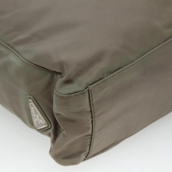 PRADA Tote Bag Nylon Gray Auth ki5409