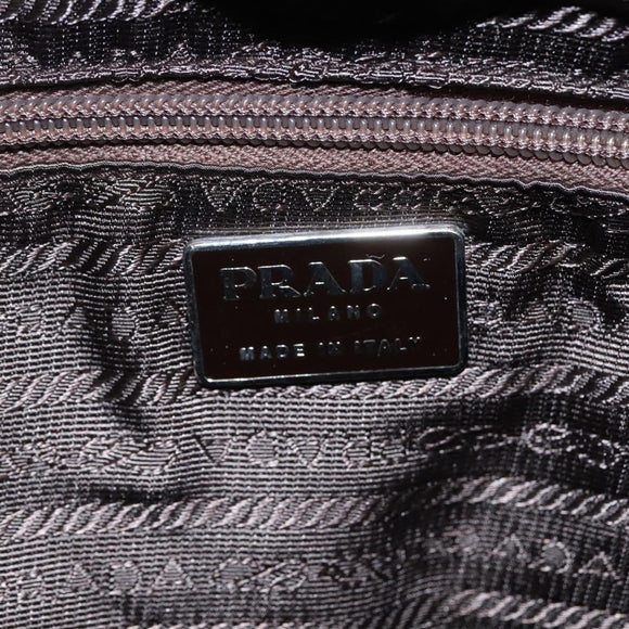 PRADA Tote Bag Nylon Gray Auth ki5409
