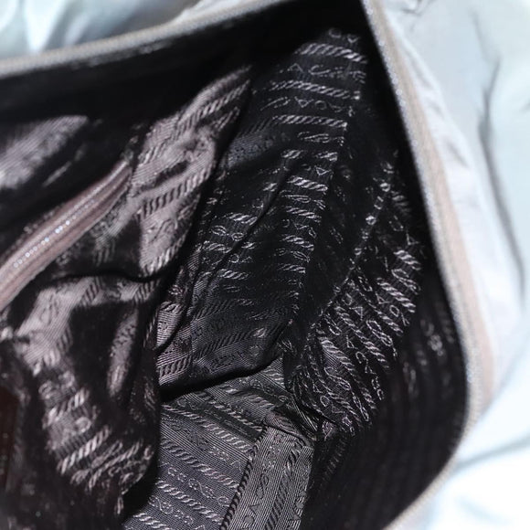 PRADA Tote Bag Nylon Gray Auth ki5409