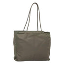 PRADA Tote Bag Nylon Gray Auth ki5409-1