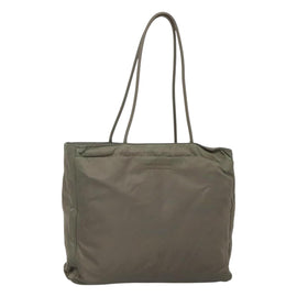 PRADA Tote Bag Nylon Gray Auth ki5409