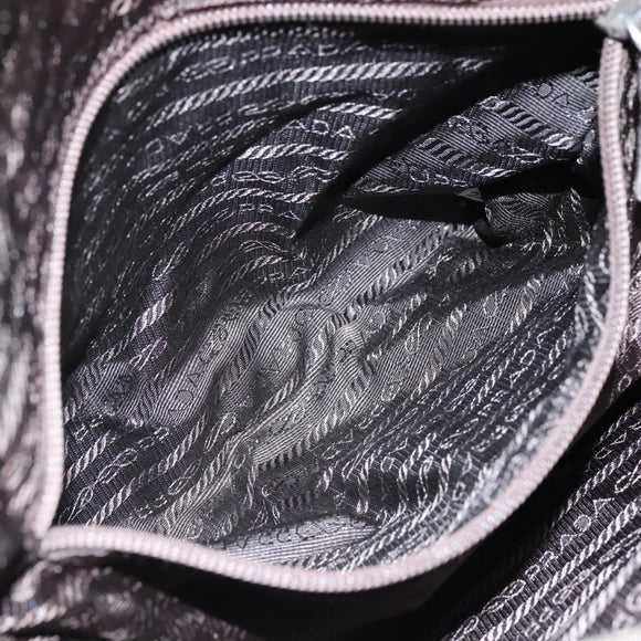 PRADA Tote Bag Nylon Gray Auth ki5409