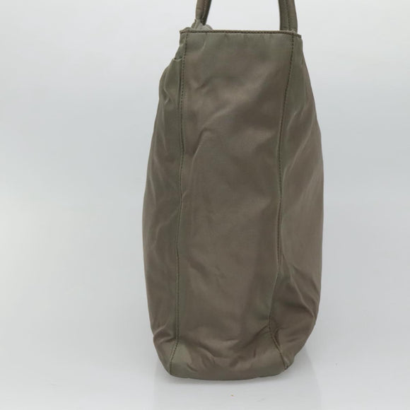 PRADA Tote Bag Nylon Gray Auth ki5409