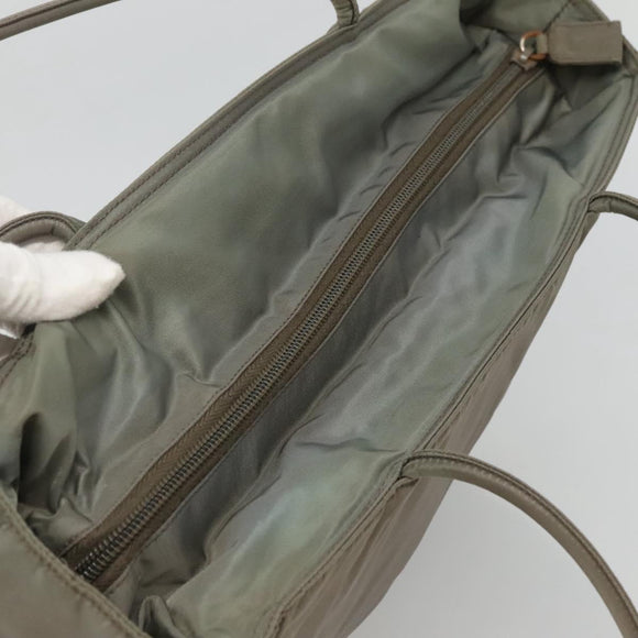 PRADA Tote Bag Nylon Gray Auth ki5409