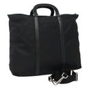 PRADA Hand Bag Nylon 2way Black Auth ki5424-1