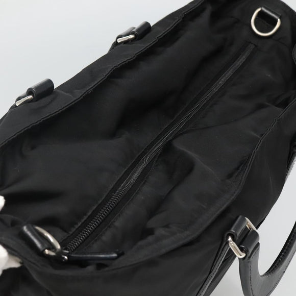 PRADA Hand Bag Nylon 2way Black Auth ki5424