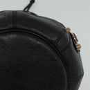 BALENCIAGA Giant Mini Pom Pom Hand Bag Leather 2way Black 285439 Auth ki5426V-14