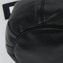 BALENCIAGA Giant Mini Pom Pom Hand Bag Leather 2way Black 285439 Auth ki5426V-15