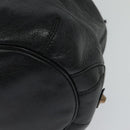 BALENCIAGA Giant Mini Pom Pom Hand Bag Leather 2way Black 285439 Auth ki5426V-16