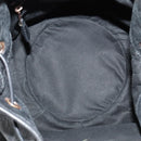 BALENCIAGA Giant Mini Pom Pom Hand Bag Leather 2way Black 285439 Auth ki5426V-11