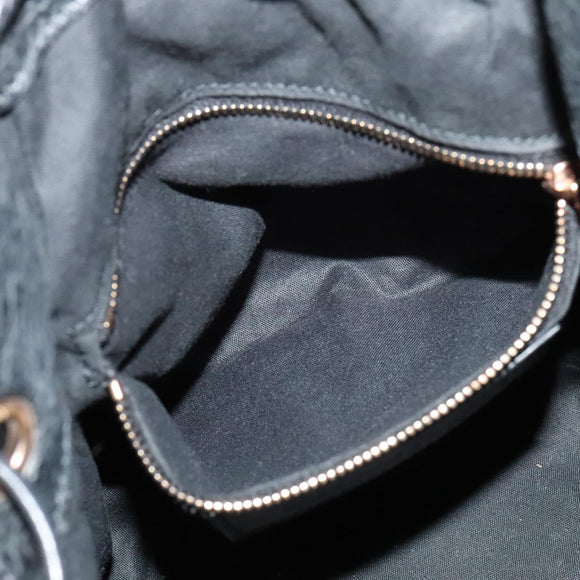 BALENCIAGA Giant Mini Pom Pom Hand Bag Leather 2way Black 285439 Auth ki5426V