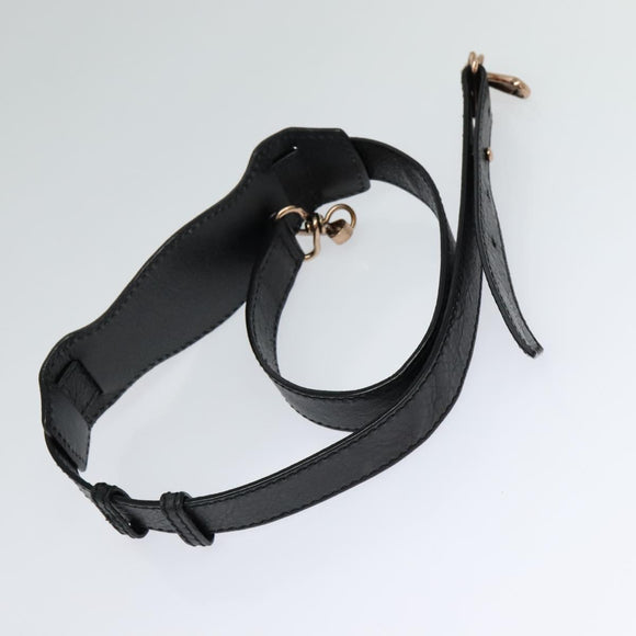 BALENCIAGA Giant Mini Pom Pom Hand Bag Leather 2way Black 285439 Auth ki5426V