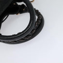 BALENCIAGA Giant Mini Pom Pom Hand Bag Leather 2way Black 285439 Auth ki5426V-7