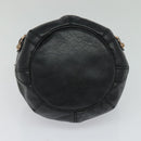 BALENCIAGA Giant Mini Pom Pom Hand Bag Leather 2way Black 285439 Auth ki5426V-5